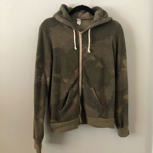 Camouflage Zip Up Hoodie